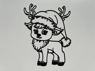 Christmas Cute Animal Wall Art #4