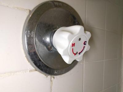 Delta Shower Knob (vintage) with Color Temp Display Cover