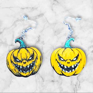 Halloween Jacko Killer Pumpkin Earrings