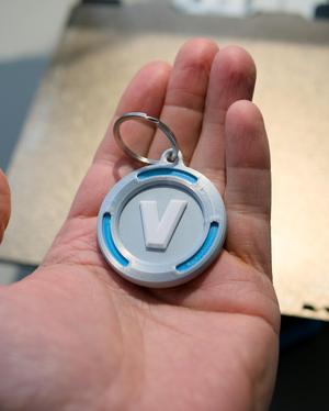 Fortnite V-buck Keychain