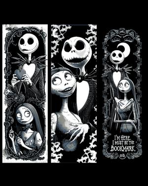 Jack and Sally bookmarks from Nightmare before Christmas - Fanart 