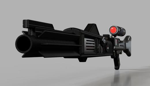 custom scoped Classic Battlefront 2 DC15A rifle for  1:6 scale action figures
