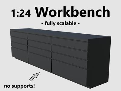 Workbench - 1:24 scale garage diorama accessories