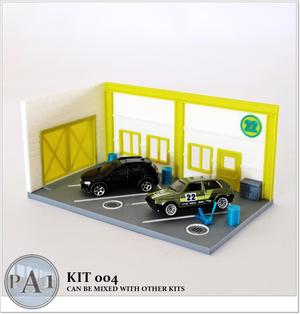 MINI GARAGE DIORAMA FOR 1/64 SCALE DIECASTS - MODEL 004