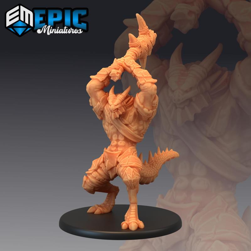Dragonborn Club Soldier / Half Dragon Fighter / Lizardfolk Juggernaut Warrior