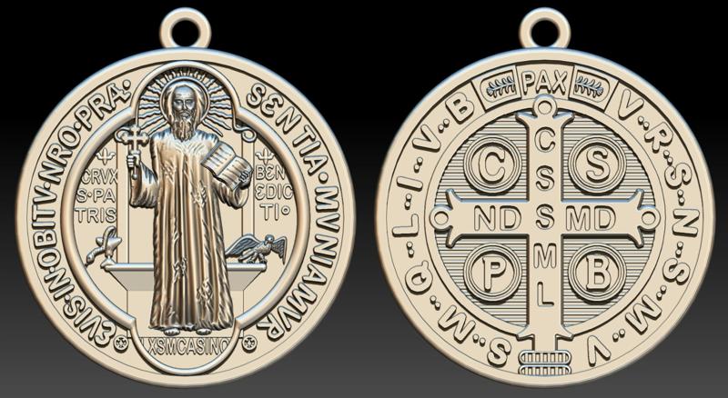 Saint Benedict - Sao Bento Pendant Pingente