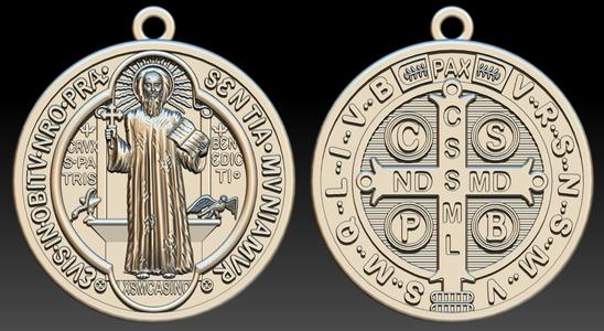 Saint Benedict - Sao Bento Pendant Pingente
