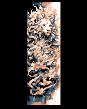 Artistic view of the spirit of the Lion - Set of Bookmarks