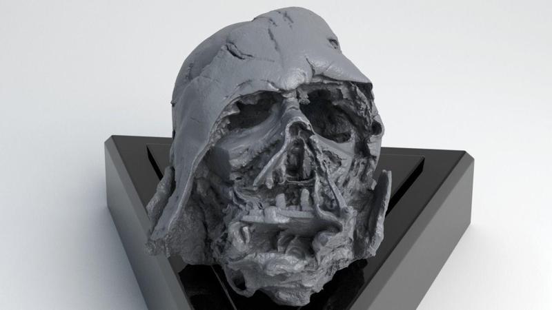 Melted Darth Vader Helmet - Star Wars Skull 3D Print model