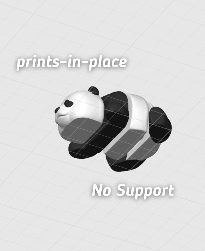 Playful Panda - Fidget Articulating Panda - Ludo 3D Printed Animal Flexy