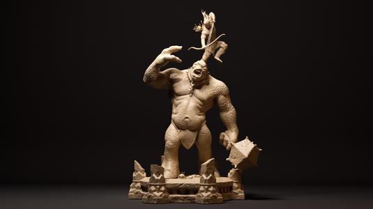 Legolas Cave Troll Fan Art 3D Print Model