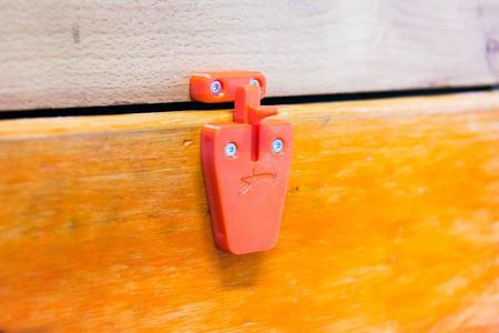 Spring latch sliding door bolt lock: rubber band, metal spring, 3D printed spring