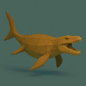 MOSASAURIO LOW POLY   