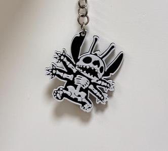 Halloween Stitch skeleton Keychain No need AMS 