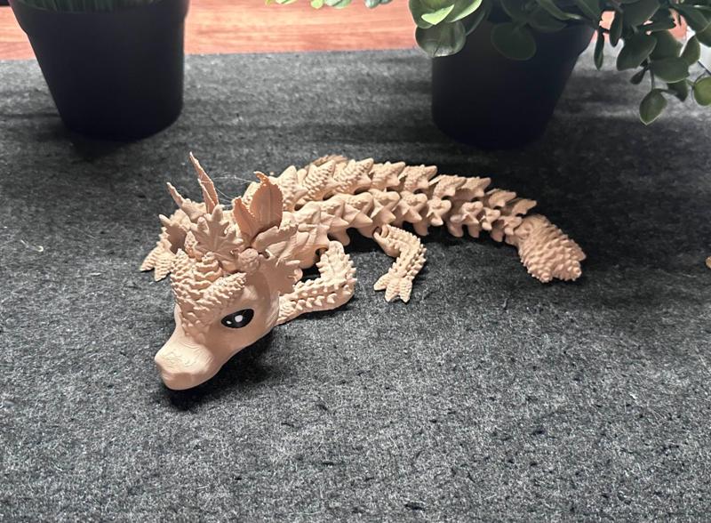 Baby Articulated Autumn Dragon - By Vixvvo3D
