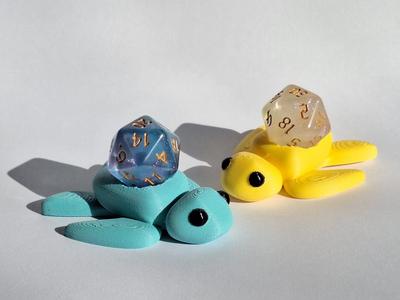 Cute sea turtle dice companion