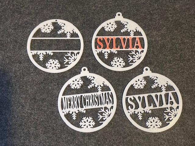 Christmas Ornaments Gift Tag with custom Names