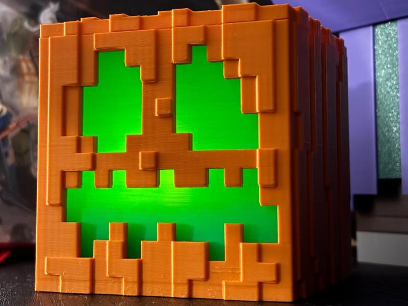 Minecraft Jack-o-lantern halloween box/lantern