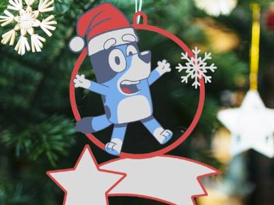 Bluey ornament Christmas only 4 colors