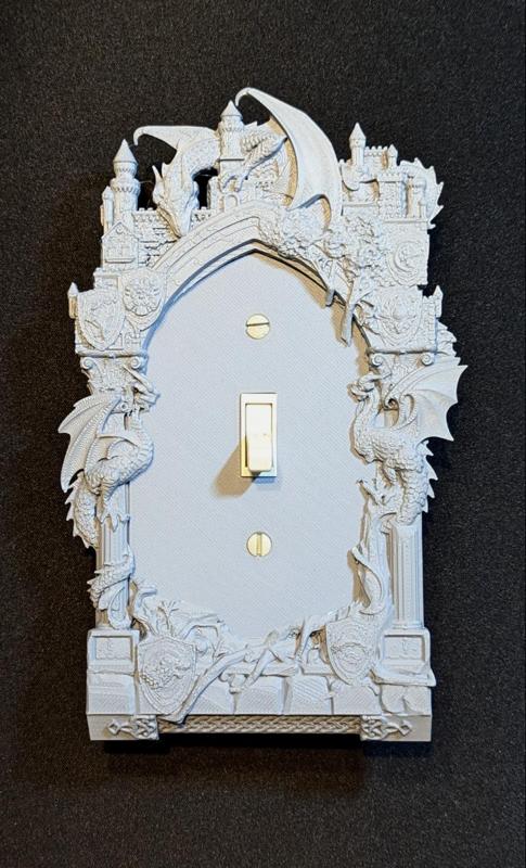 Castle and Dragon Themed Wall Plate