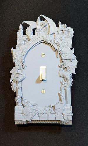 Castle and Dragon Themed Wall Plate