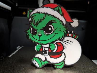 Grinch Cat Christmas Decoration