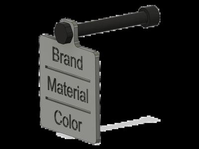 Simple Filament Color Swatch Holder (parametric)   
