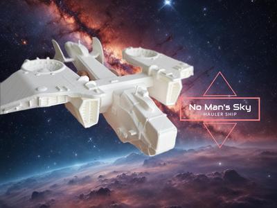 Hauler spaceship, No Man's Sky + COLOUR