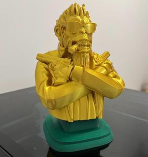 Gold Gangster Monkey A Majestic Figurine with Vibe