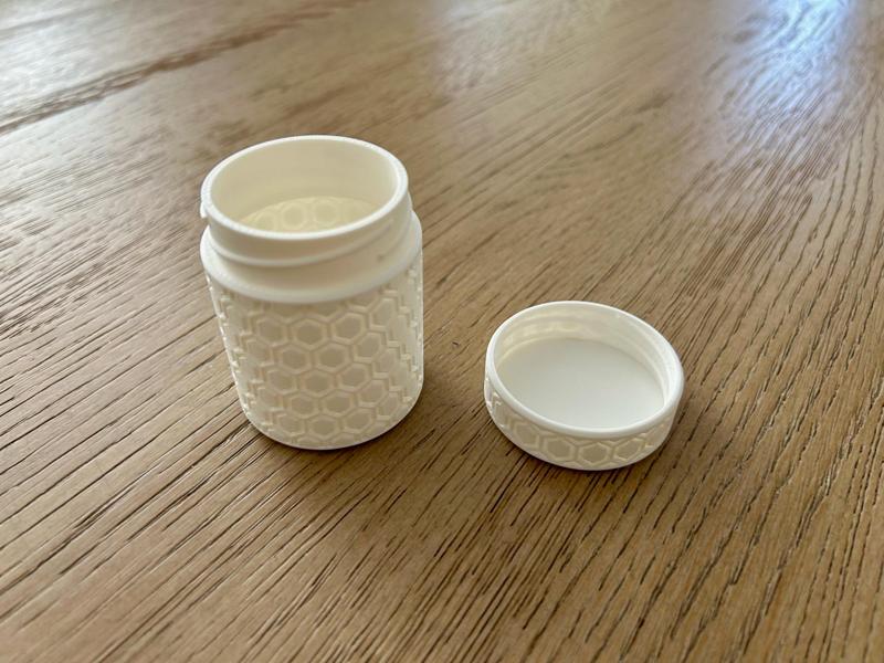 Small Hexagon Patterned Jar