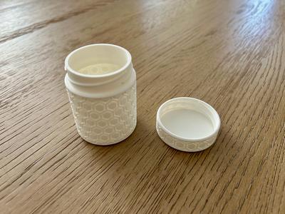 Small Hexagon Patterned Jar