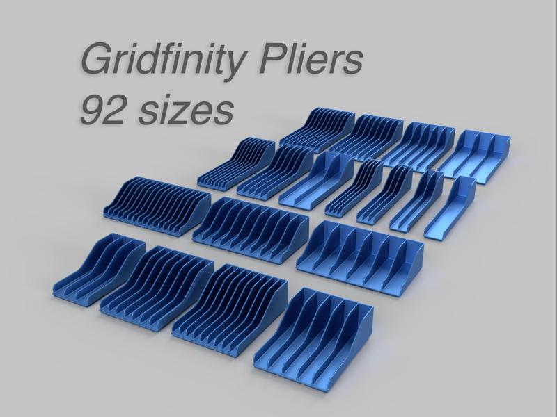 Gridfinity Pliers Racks Mega Pack (92 Sizes)