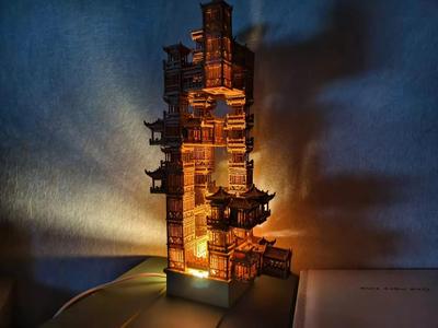 DIY Stackable Magnet (or Snap) Chinese Style Architectural Night Light