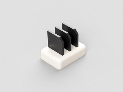 A Desktop SD Card Holder For 3 Cards