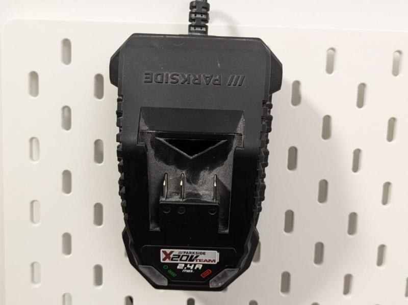 PARKSIDE 20V Battery Charger Mount for IKEA Skadis