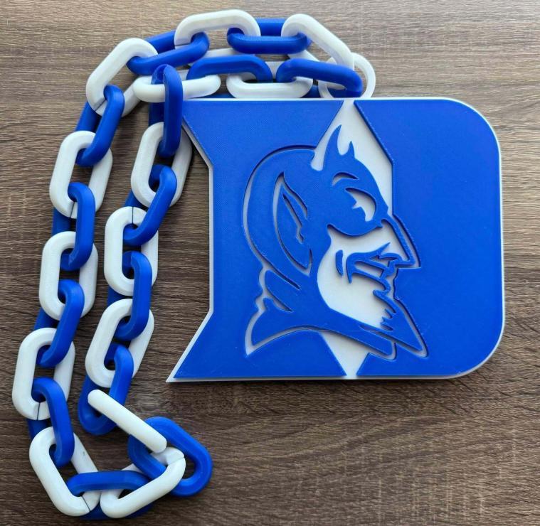 Duke Blue Devils Oversized Necklace, Pendant