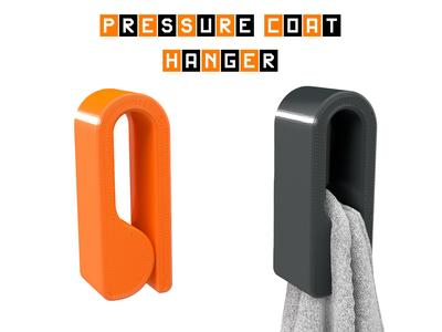 Pressure coat hanger