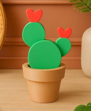 Love Cactus Sculpture – Cute Cactus Plant in a Pot