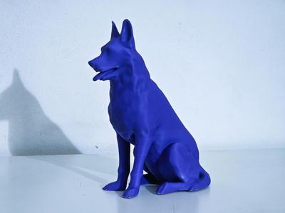 German shepherd seated dog figure