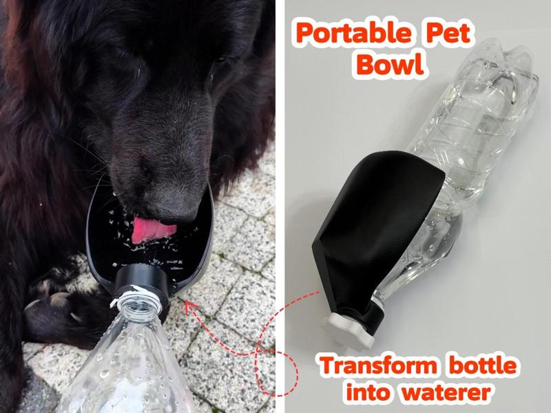 Travel Outdoor Cat & Dog Water Bowl for Bottle