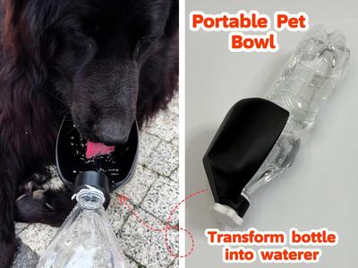 Travel Outdoor Cat & Dog Water Bowl for Bottle