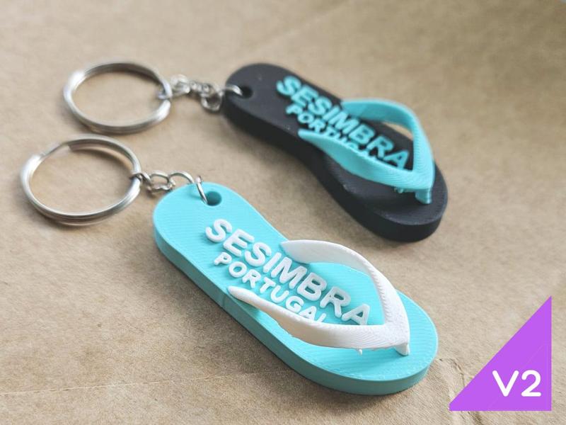Beach Sandals keychain with names – (no AMS)