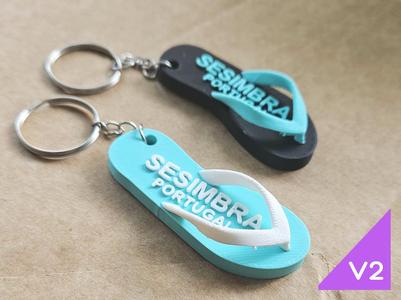 Beach Sandals keychain with names – (no AMS)