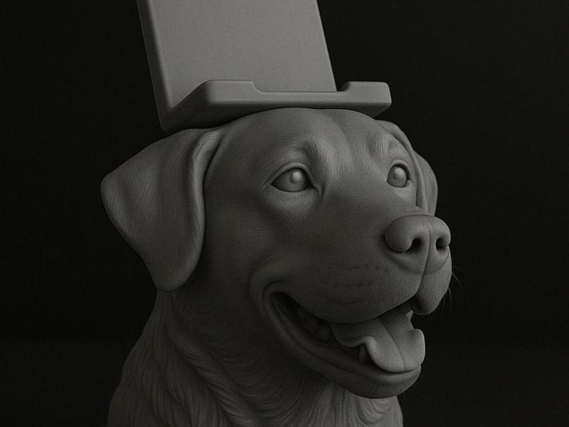 Phone Stand - Labrador Statue