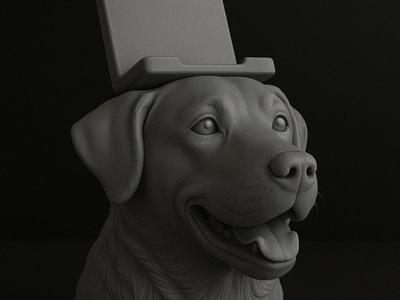 Phone Stand - Labrador Statue