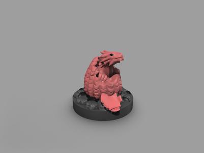 Baby dragon hatching (2Versions with&without AMS)/ geschlüpfter Baby Drache (2Versionen mit&ohne AMS