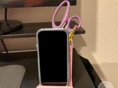 Phone holder & pen holder
