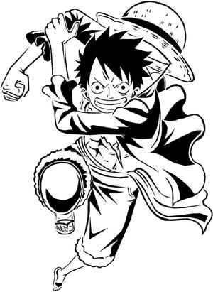 Monkey D. Luffy stencil 9