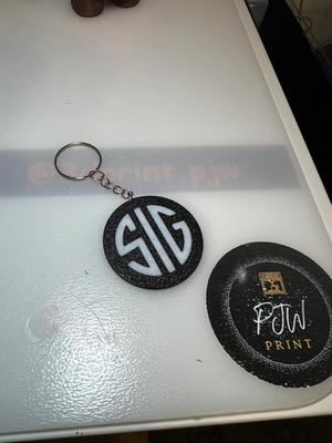 Sig sauer keychain double-sided