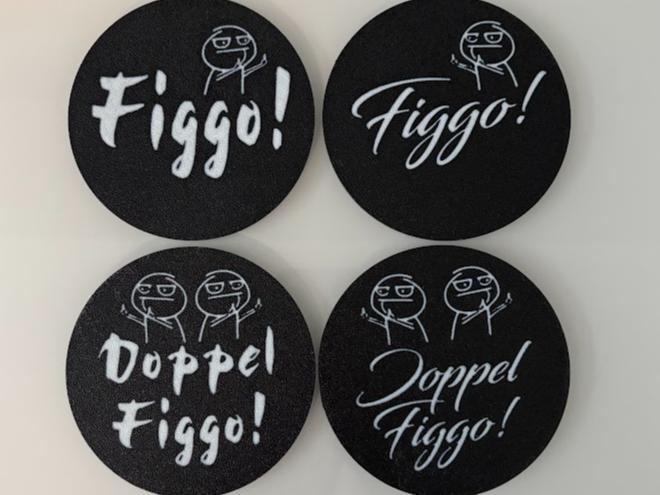 Coaster Beer Mat Figgo! Fun 10cm